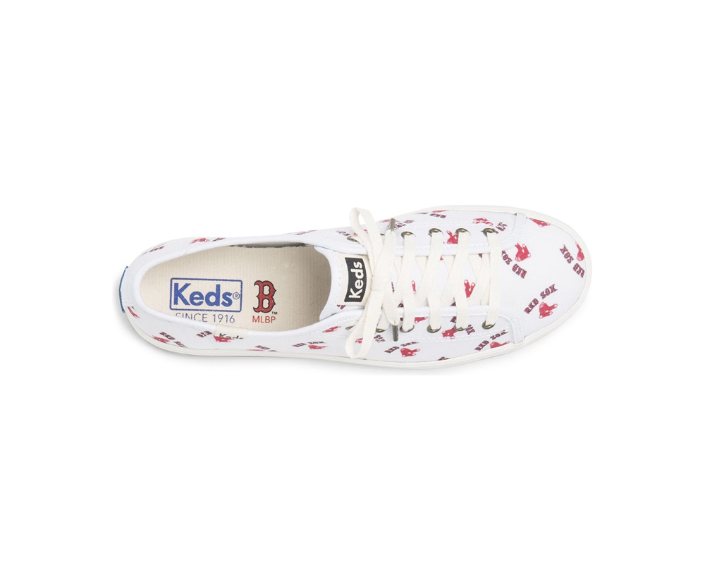 Keds Sneaker Damen Weiß/Rot - Kickstart Mlb® - JQK-348259